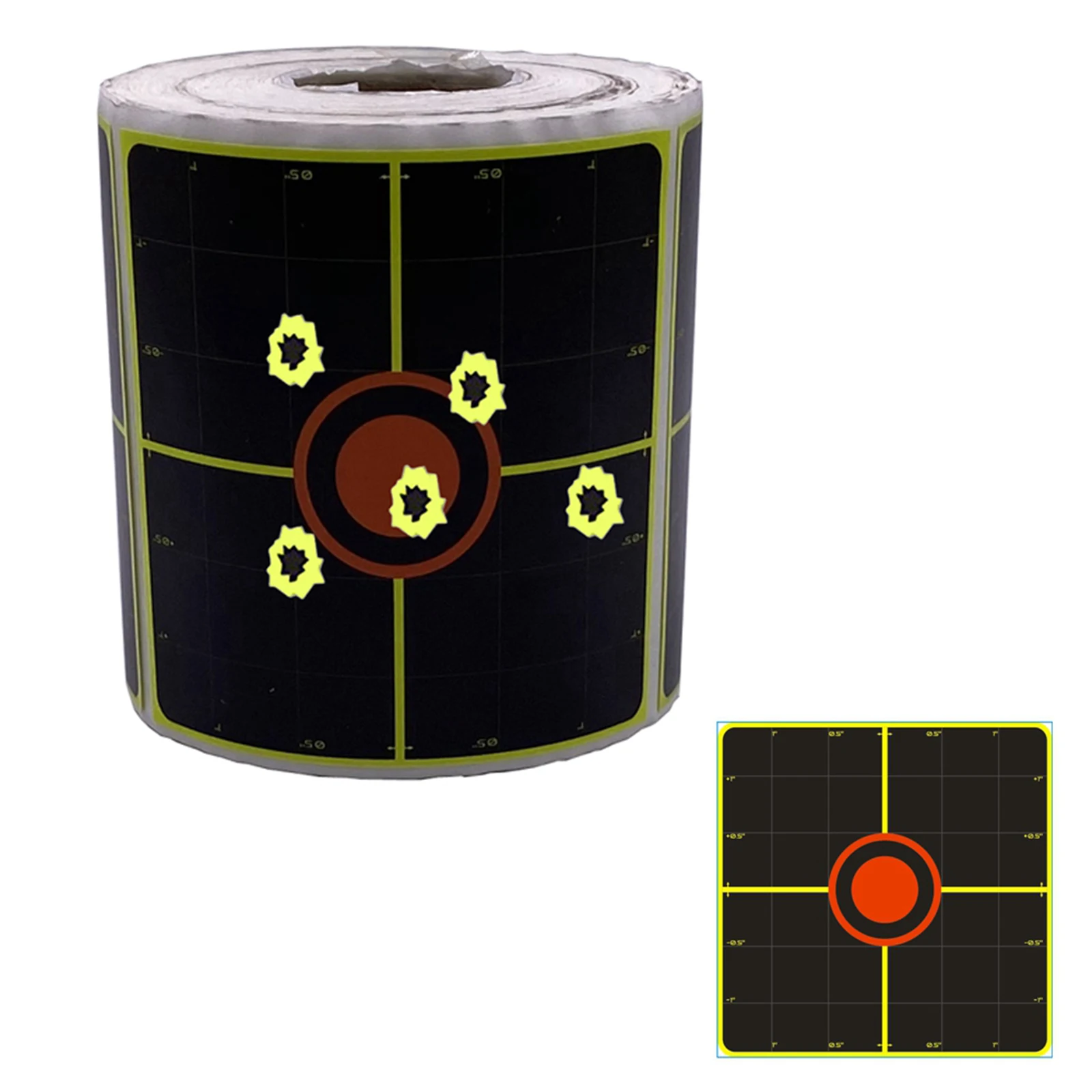 

250pcs/set Shooting Paper Target Florescent Orange Self adhesive Target Sticker for Long & Short Distance Shooting Hunting