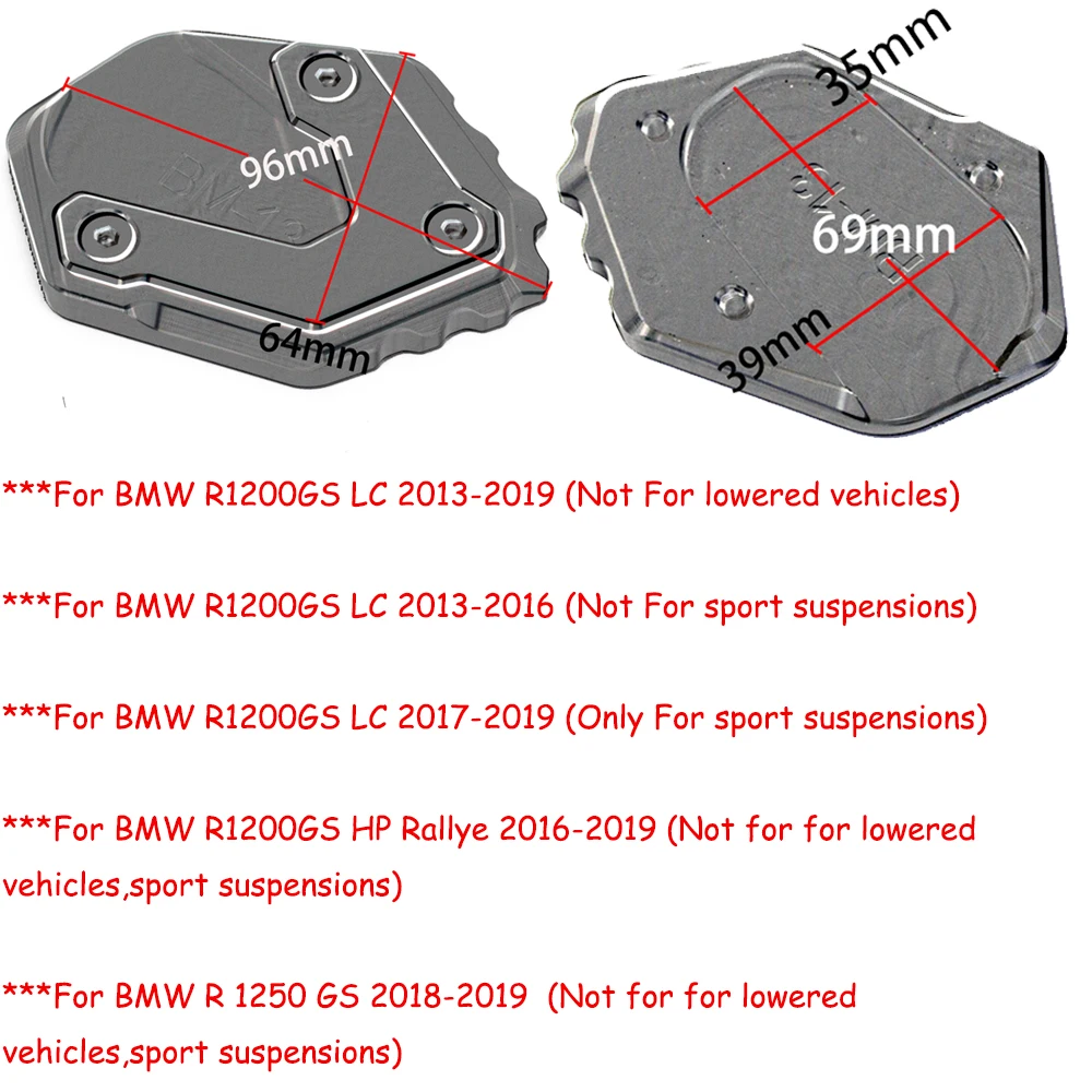 R1250 GS аксессуары для мотоциклов подножка боковая подставка удлинитель Накладка