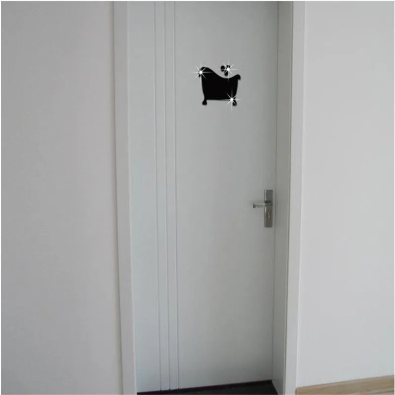 1 Набор стильных персональных 3D акриловых зеркальных настенных наклеек для