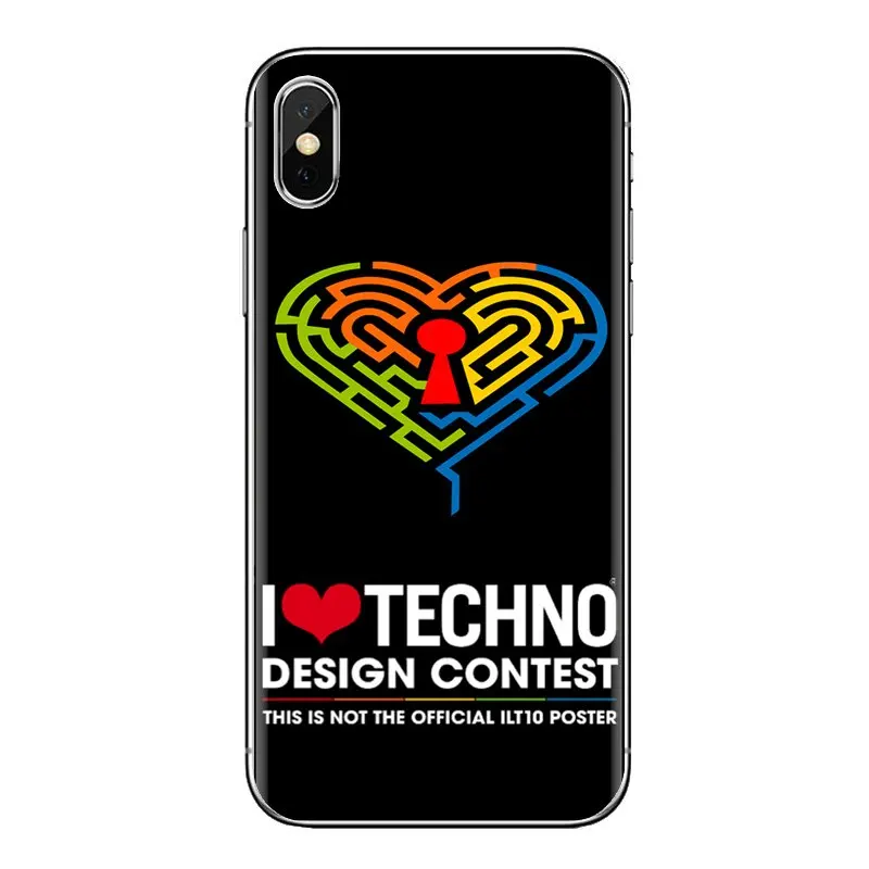 С надписью I Love техническая технология музыка мягкий чехол для телефона из ТПУ с
