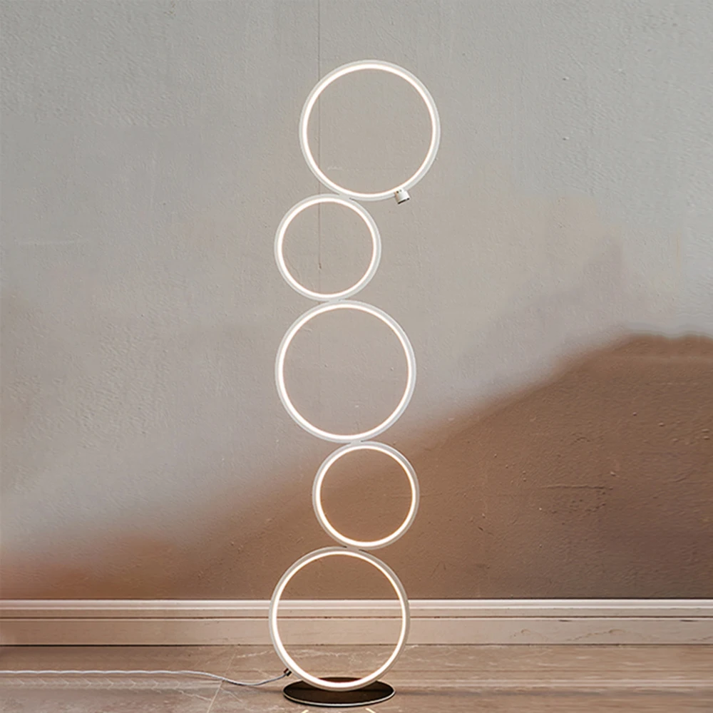 

Creative Bedroom Bedside Decoration Led Ring Floor Lamp Modern Home Floor Light, Living Room Indoor Standing Lighting Lamp