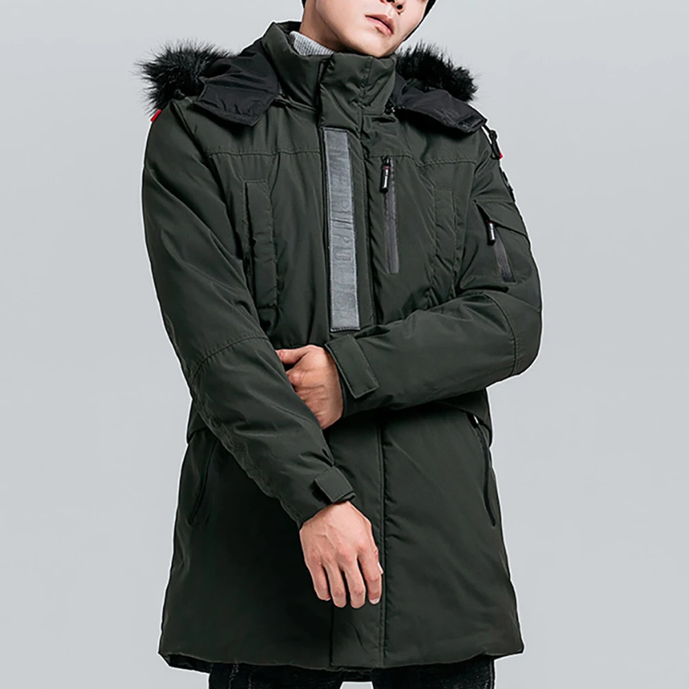 HEFLASHOR Новые повседневные Длинные Стильные куртки с капюшоном и хлопковой