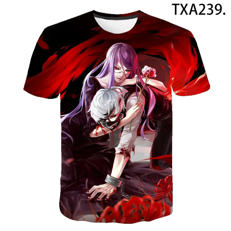

2020 Summer style Anime Tokyo Ghoul T Shirt Men Women Children Cool Tops Boy Girl Kids 3D T-Shirt Fashion Casual Tees Cool Tops