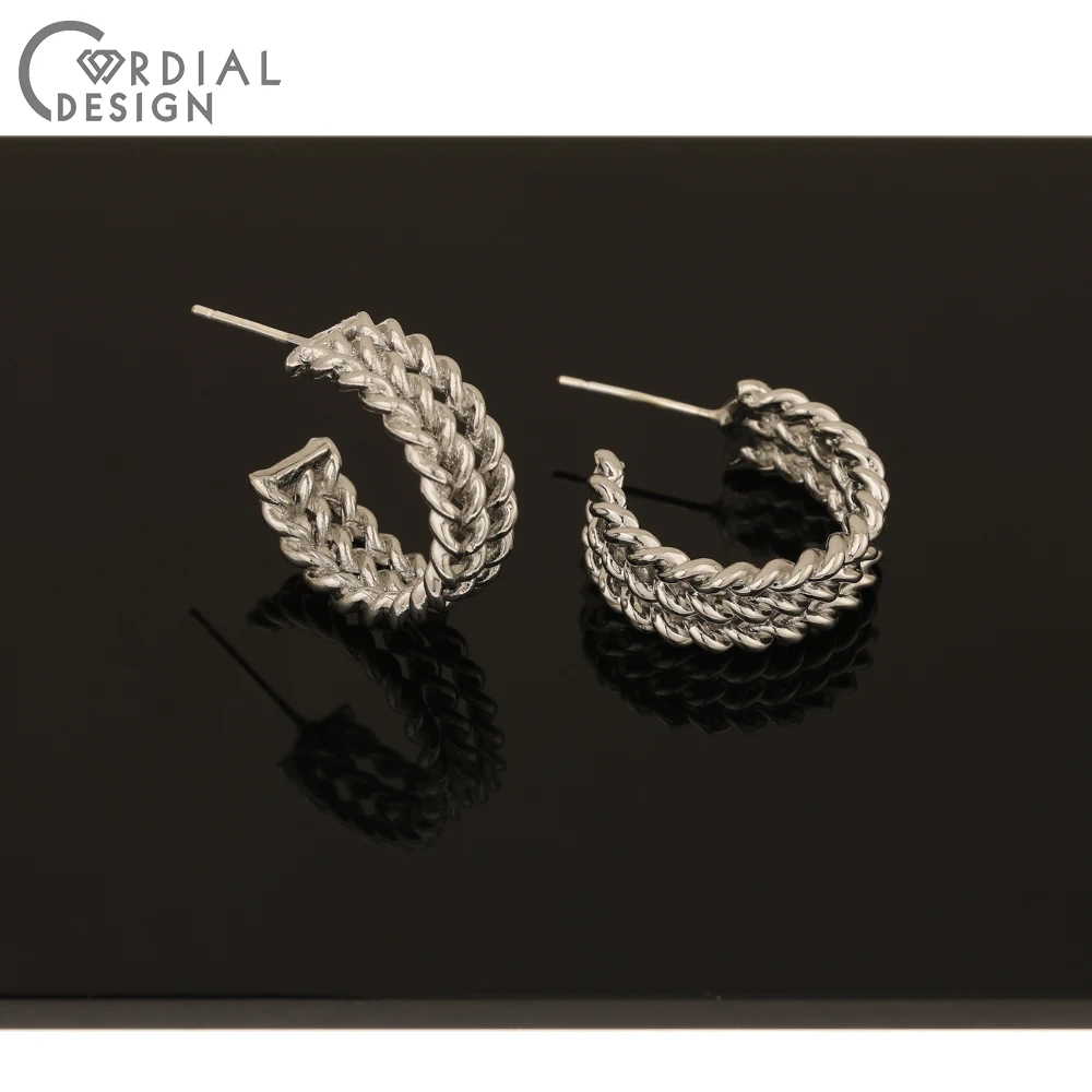 

Cordial Design 50Pcs 7*19MM Earring Accessories/Hand Made/Twist Effect/Hooks Shape/Earrings Stud/DIY/Jewelry Findings Components