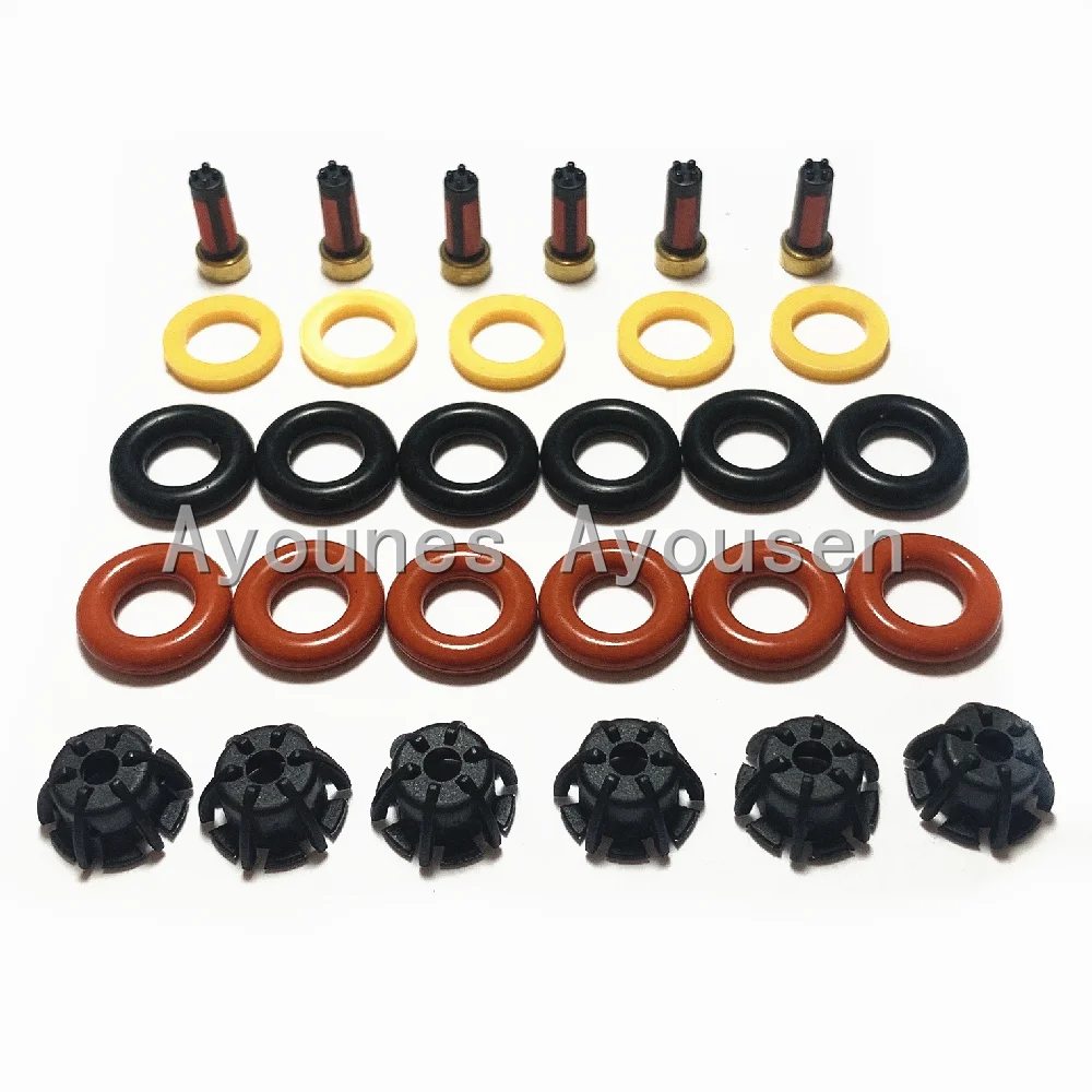 

6 комплектов ремонта топливных форсунок 0280150440 13641703819 Для BMW E60 E39 520i 523i 525i 528i E36 328i E36 замена автомобиля AY-RK004