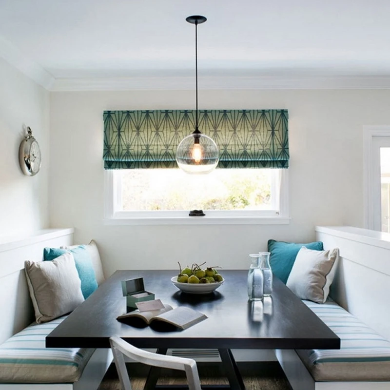 

Loft Vintage Antique Industrial 6 Color Glass Ball Pendant Lights Fixtures for Kitchen Restaurant Dining/Living Room Cafe Bar