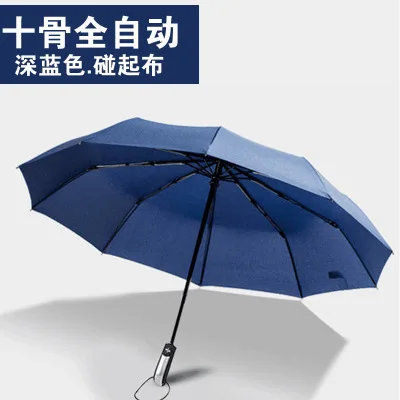 Type 3 Blue Xiaomi Ветрозащитный Зонт Автоматический Складной Дождливый Солнечный зонт авто роскошный большой для женщин и мужчин бизнес алюминиевый сплав зонтик - Цвет: Type 3 Blue