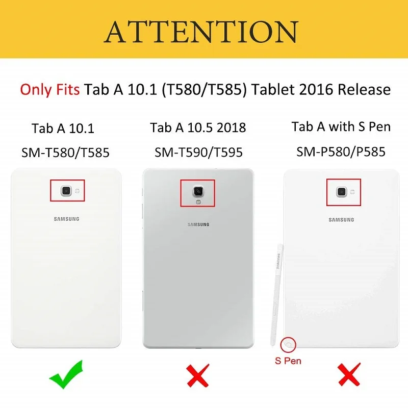 Для Samsung Galaxy Tab A 10 1 чехол для A6 дюймов 2016 SM T580 T585 T587 360 Вращающийся Чехол книжка из