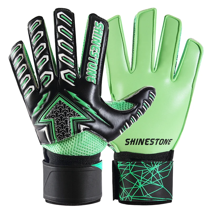 

SHINESTONE Non-slip 4mm Latex Adult Professional Soccer Goalkeeper Gloves Finger Protection Football Goalie Gloves