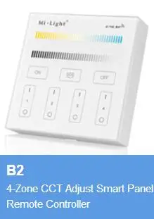 Беспроводной сенсорный контроллер Milight B1 B2 B3 B4 4 зоны 2 ГГц RGBW RGB + CCT затемнение