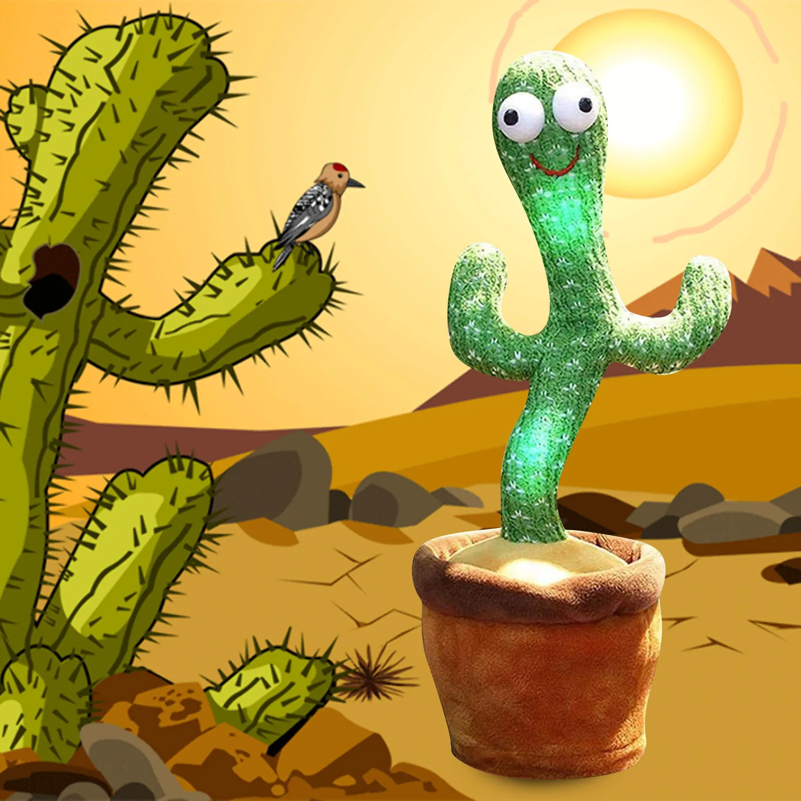 

Dancing Cactus Plush Toys Funny Singing Electronic Toy Decompression Speak Twisting Parrot Cactus Toy Игрушка Кактус В Горшке