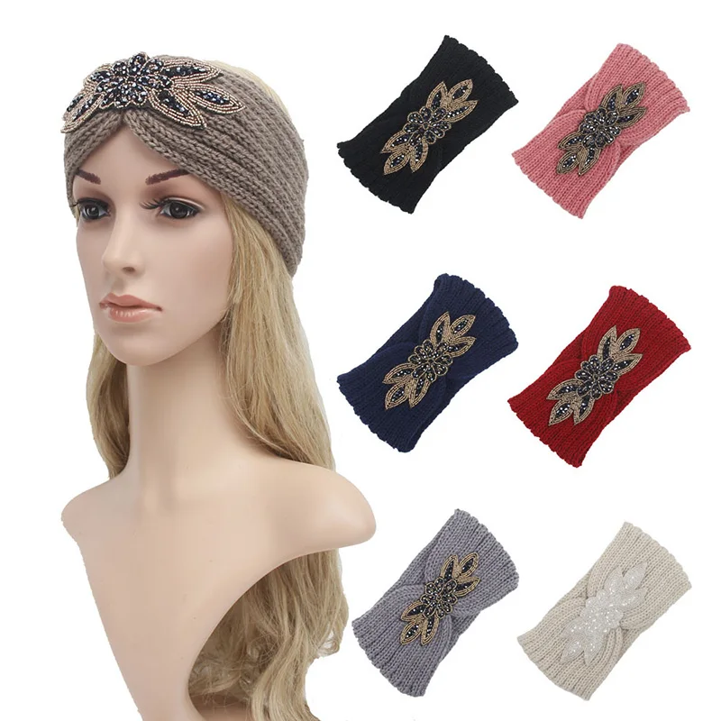 

Women Knitted Headbands Warm Head Wrap Wide Hair Band Casual Accessories for Winter LL@17