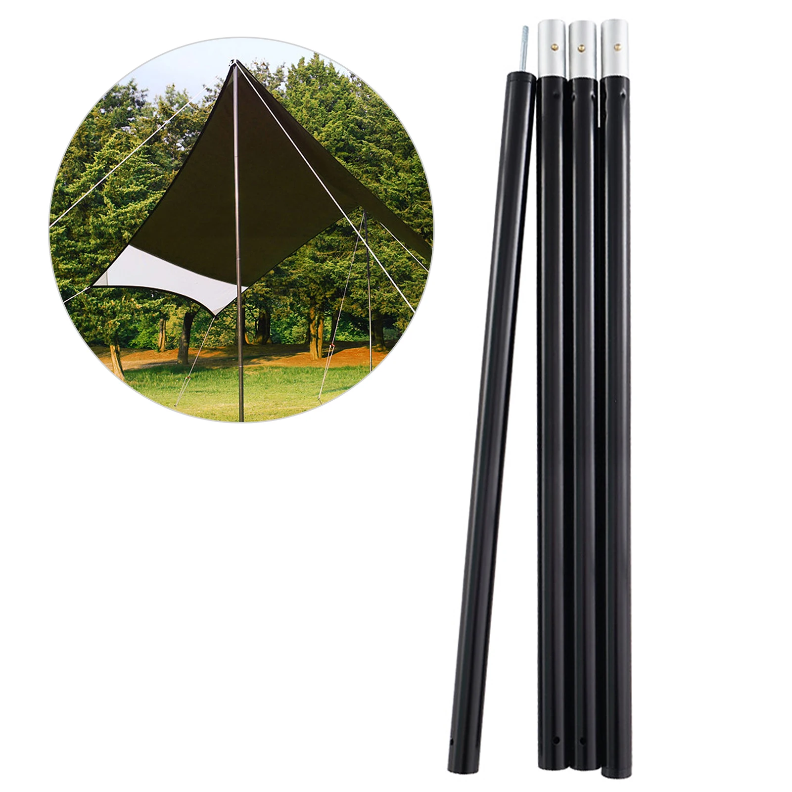 

2.8m Awning Support Rod Folding Sunshade Pole Replacement for Beach Garden Outdoor Camping Hiking