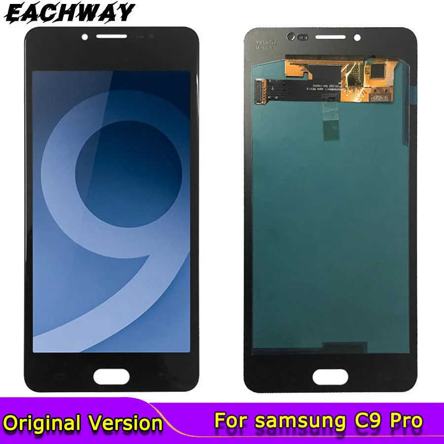 ЖК-дисплей Super Amoled для Samsung Galaxy C9 Pro сенсорный экран с дигитайзером в сборе