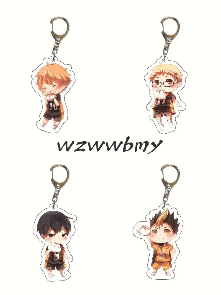 

Anime Haikyuu Daichi Sawamura Cute Keychain Keyrings Acrylic Double Sided Backpack Cartoon School Bag Pendant Gifts