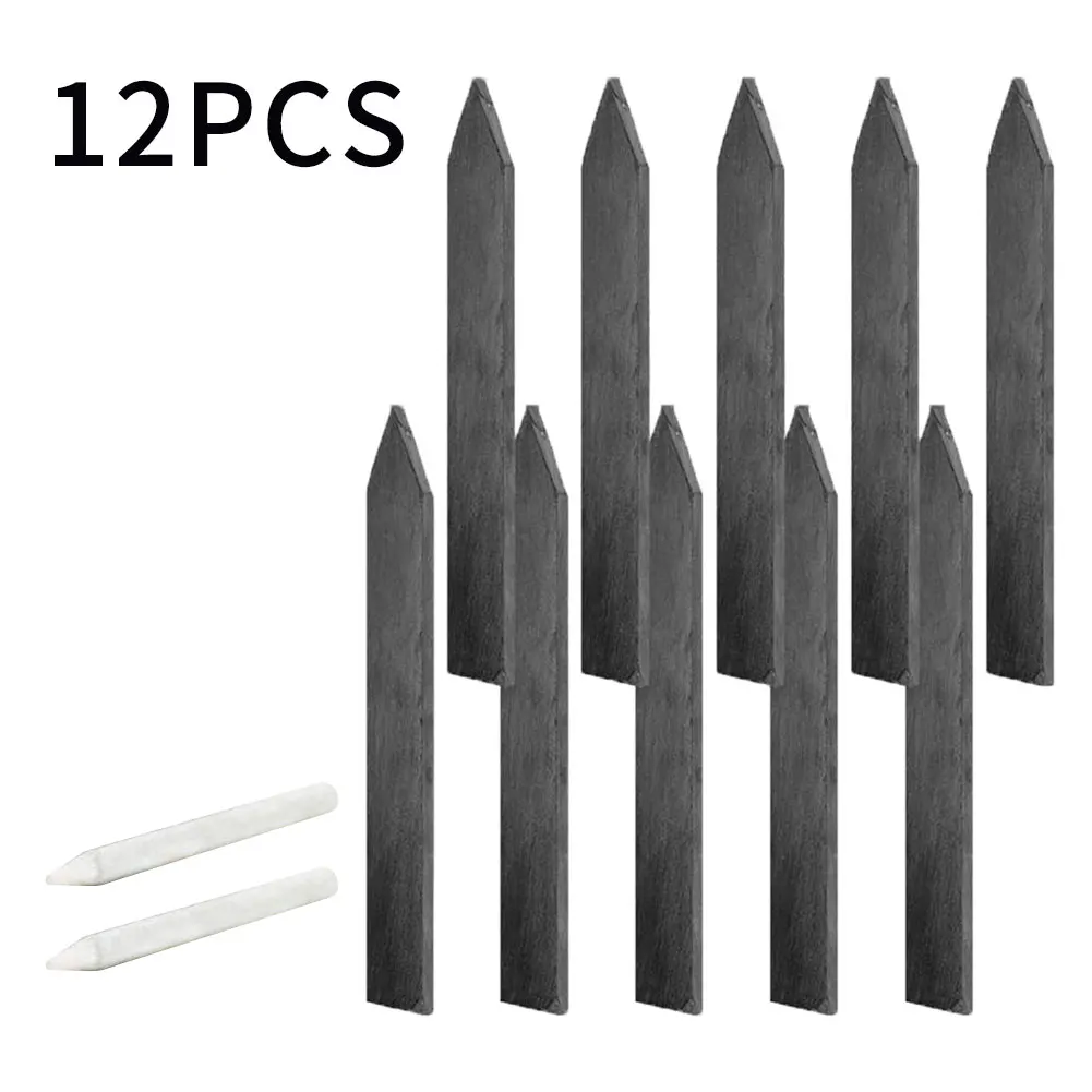 

10PCS Natural Slate Label Reusable Garden Herb Flower Tags Sign With 2 Marker Pen 15x2.5cm/19.5x3cm Flower Pots Seedling Labels