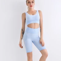 seamless yoga set gym clothing workout crop top women tracksuit gym set high waist sports bra outfit yoga fitness suit