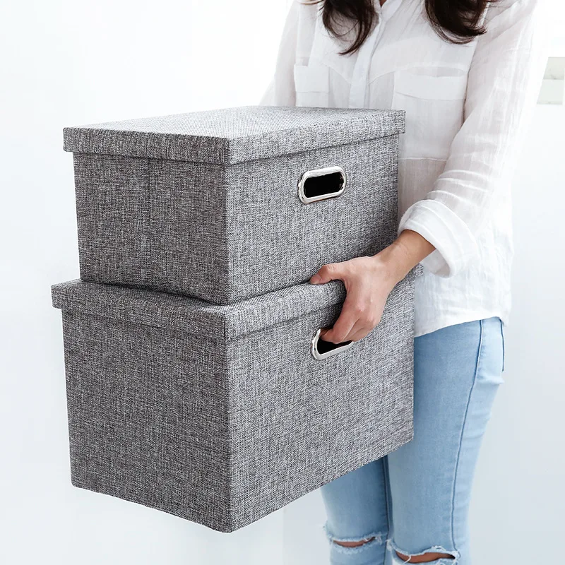 

New foursquare non-woven storage box sundry storage box folding toy box storage basket
