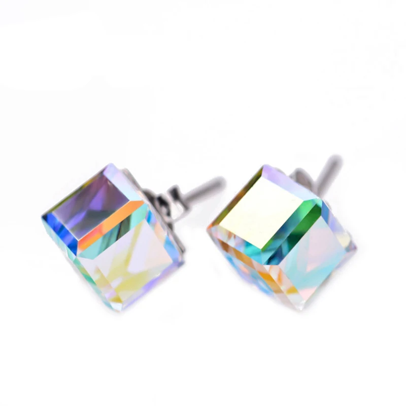 

Fashion temperament accessories 925 sterling silver color zircon earrings