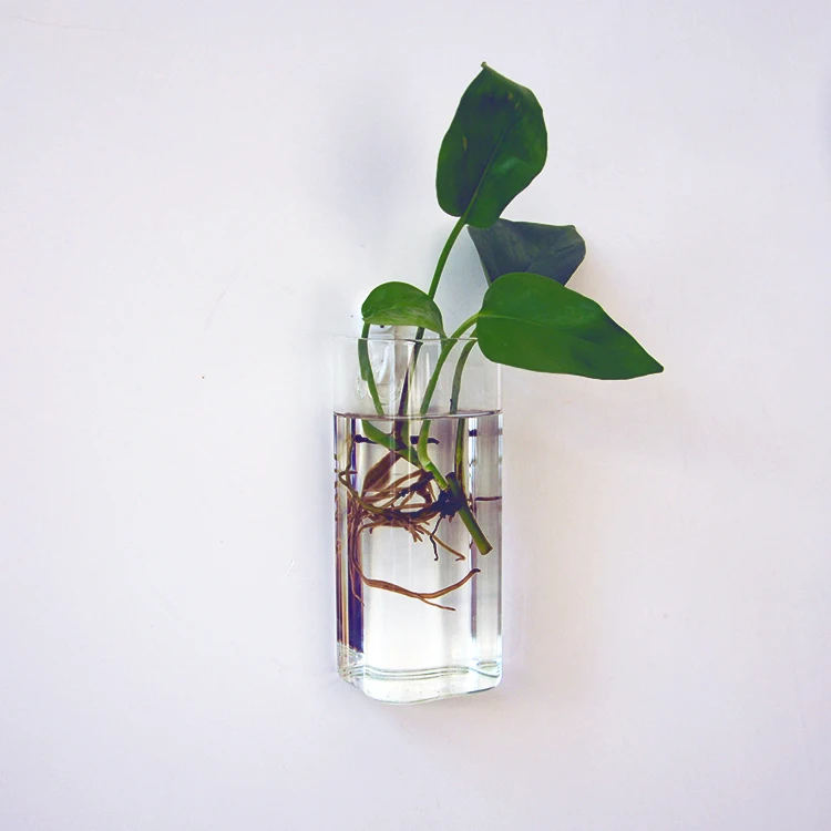 Прямоугольная подвесная стеклянная ваза для цветов бутылка контейнер
