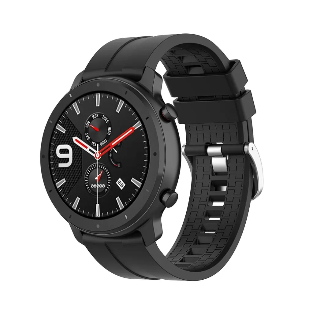 Спортивный силиконовый ремешок для Xiaomi Huami Amazfit GTR 47 мм Bip lite часы браслет