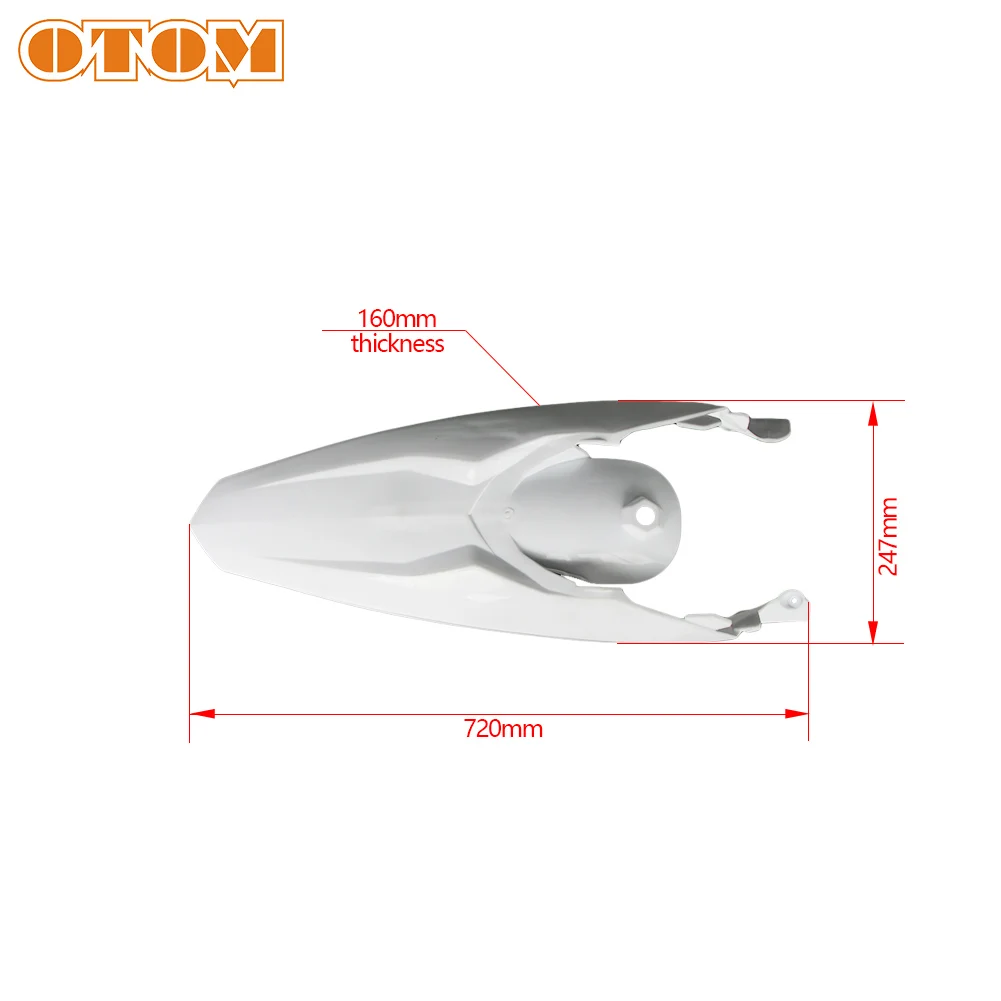 Брызговик OTOM для мотоцикла переднее и заднее крыло пластиковый корпус