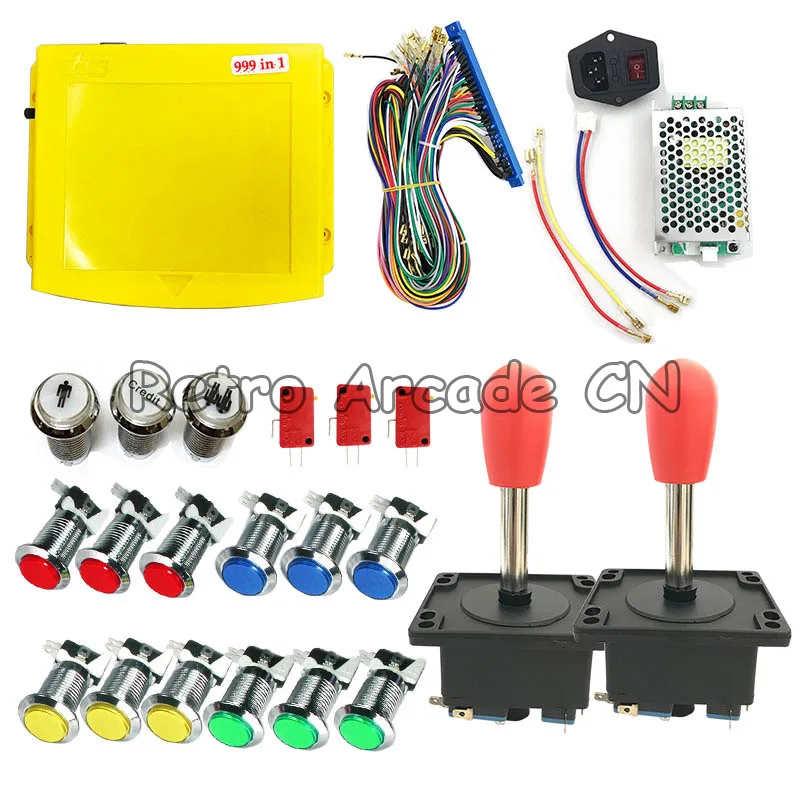 Аркадный набор pandora с джойстиком хромированные СВЕТОДИОДНЫЕ кнопки