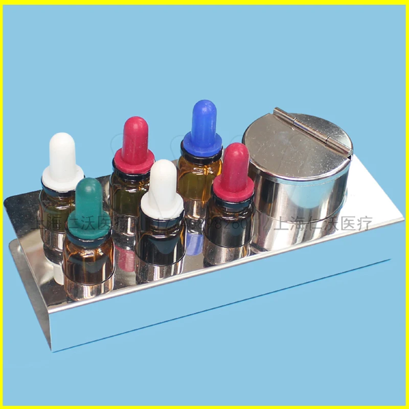 Набор стоматологических стеклянных бутылок с ватной палочкой из нержавеющей