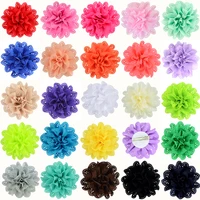 1pcs headwear kids hair accessories new sweet chiffon fabric flower hair clips for girls baby safety hairpin boutique barrettes