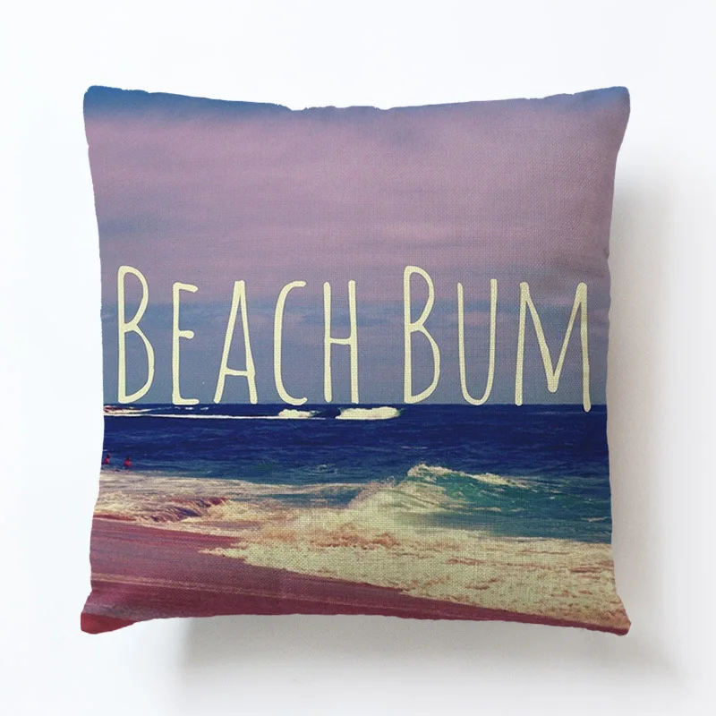 Отличная Ocean серии Декоративные Чехлы на диванные подушки летние пляжные Алфавит