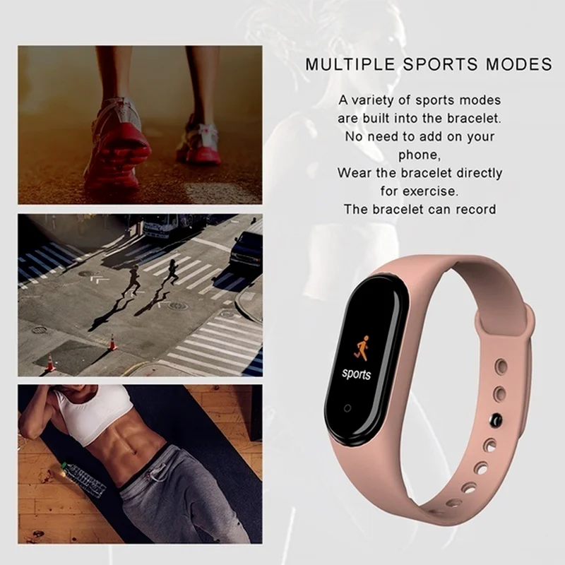 Смарт часы M5 для мужчин и женщин спортивные с пульсометром тонометром фитнес