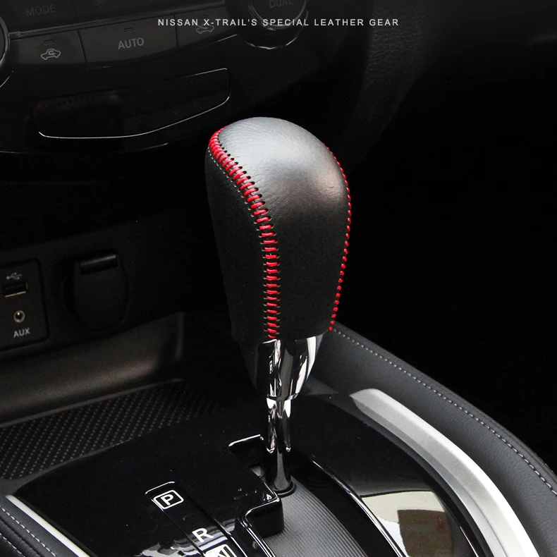 

Gear cover interior gear block leather protector Interior decoration car Accessories For Nissan X-trail X trail T32 2017-2019