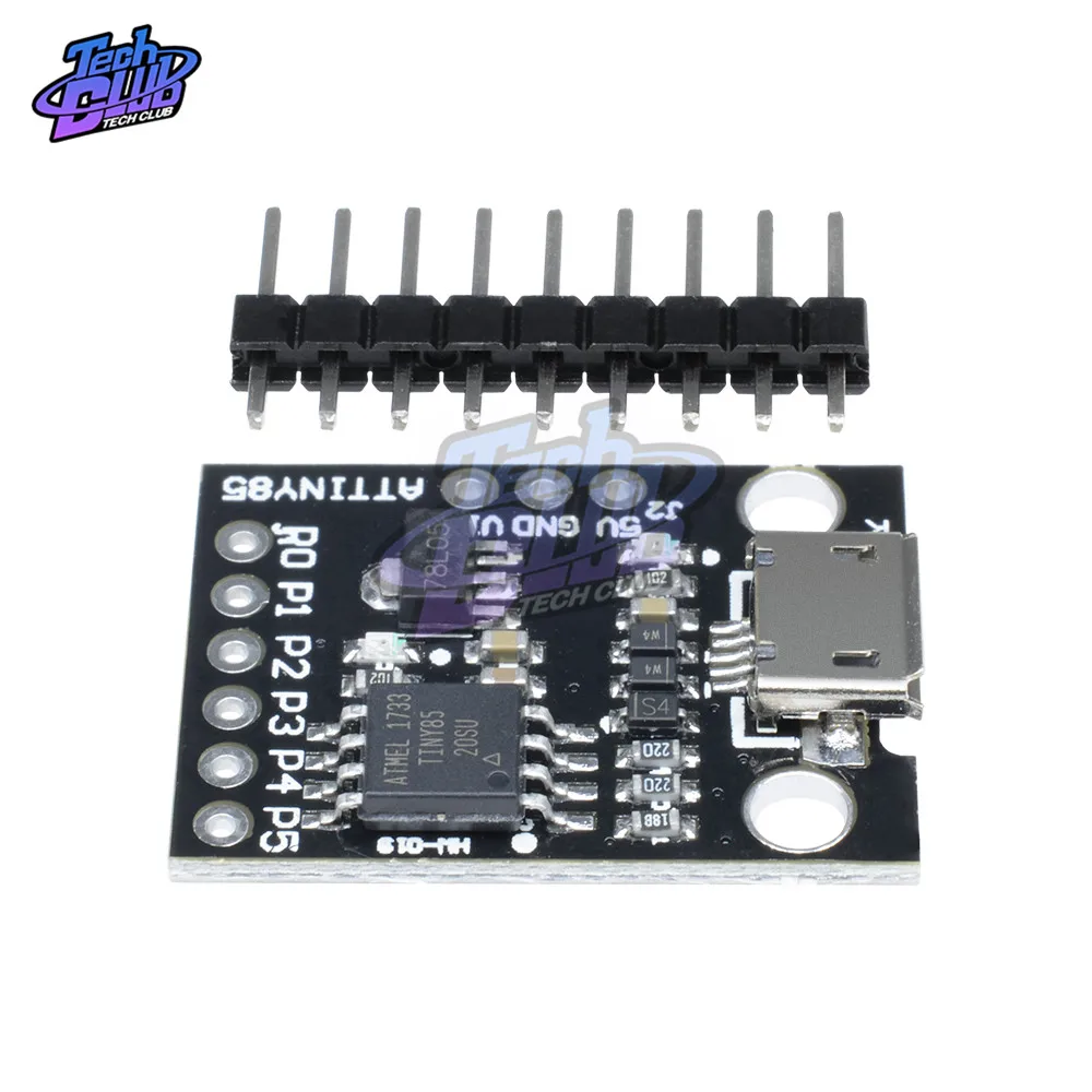 Плата разработки ATTINY для ATtiny13A/ATtiny25/ATtiny45/ATtiny85 редактор программирования Micro Usb