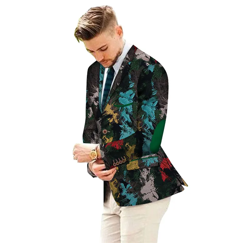 Модный мужской костюм с вышивкой по индивидуальному заказу пиджак в африканском