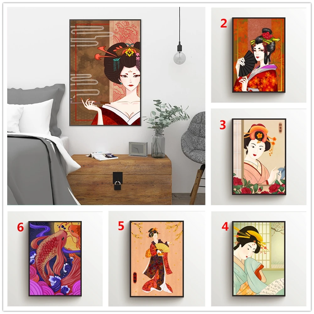Японский Ukiyo e картина холст стены художественный плакат печать домашний Декор