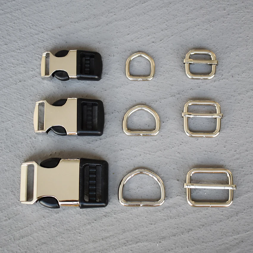 

10 Sets 15/20/25mm Plastic Metal Quick Side Release Buckle Clasps Bag Strap Purse Clip Clasp Parts Leather Accessories