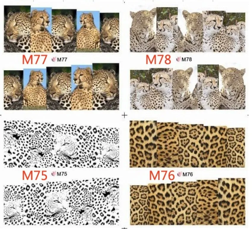 Водная переводная наклейка для ногтей Наклейка леопардовый узор самодельные