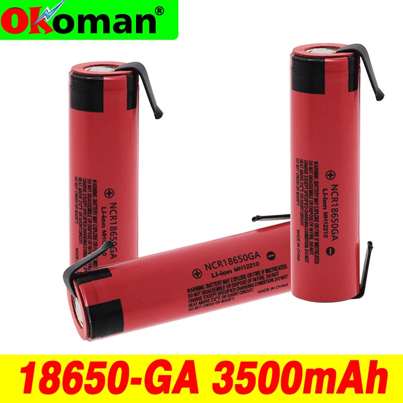 18650 GA 3,7 v 3500mah 18650 литиевая аккумуляторная батарея сварочные никелевые листовые батареи для Panasonic
