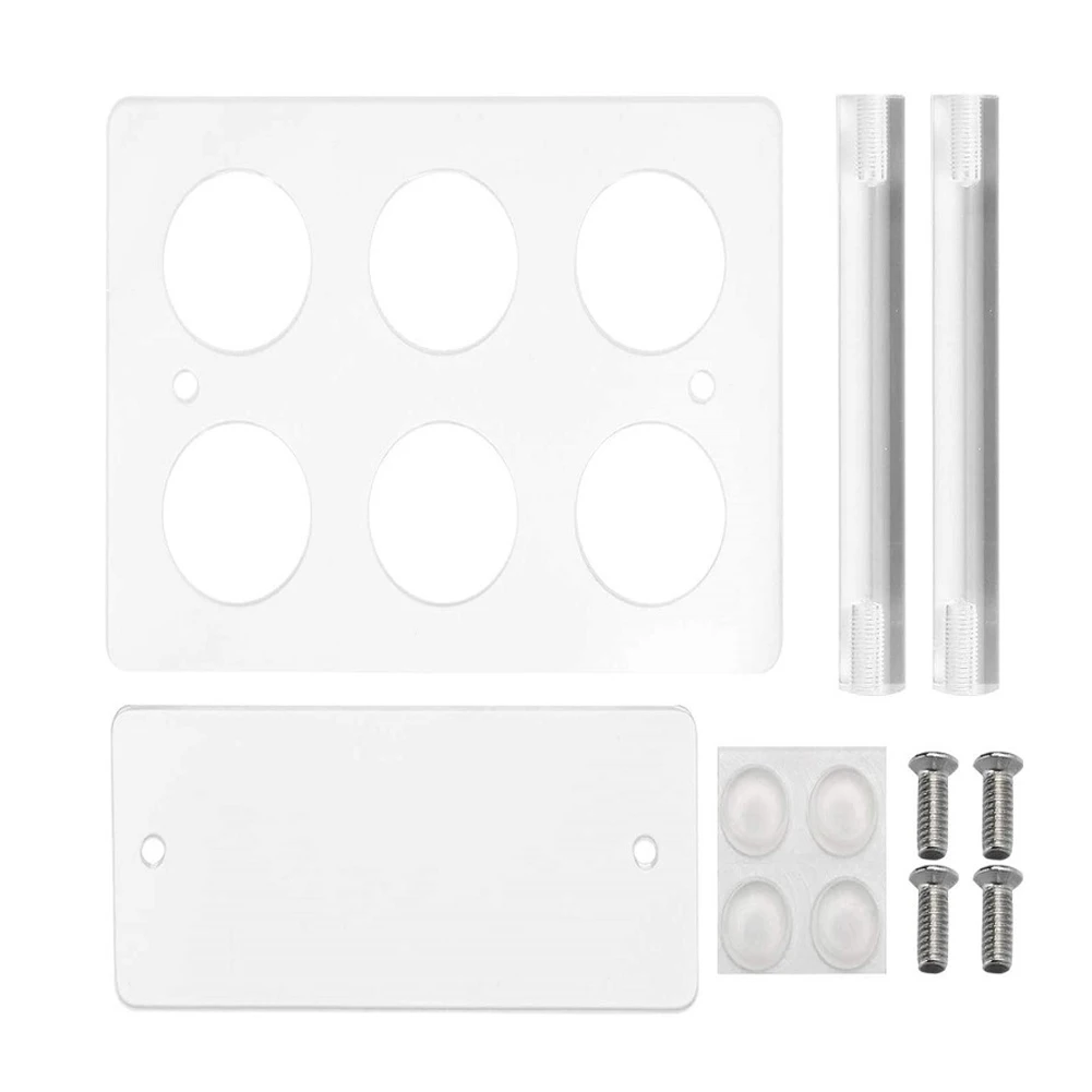 

6 Holes Acrylic Ice Cream Cone Dessert Holder Sushi Hand Roll Display Stand Party Shelf Rack Transparent Home Kitchen Tools