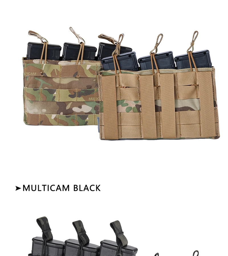 IDO gear тройной подсумок 5,56 подсумок с открытым верхом армейский страйкбол снаряжение Wargame военные тактические подсумок 3526