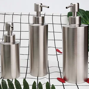 Дозаторы жидкого мыла для ванной комнаты 304 дозатор из нержавеющей стали для жидких косметических средств бутылка Ванная Кухня Аксессуары ручные насосы контейнер для бутылки