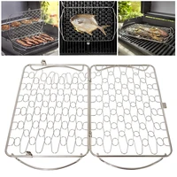 stainless steel bbq non stick grilling basket grill mesh mat meat vegetable steak picnic party barbecue tool heat resistant