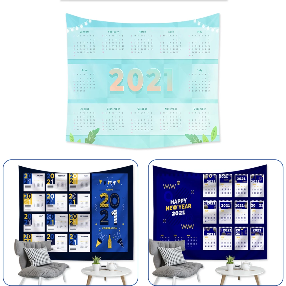 

2021 Wall Cloth Calendar Large Size Calendar Wall Decoration Plan Schedule Organizer Calendar