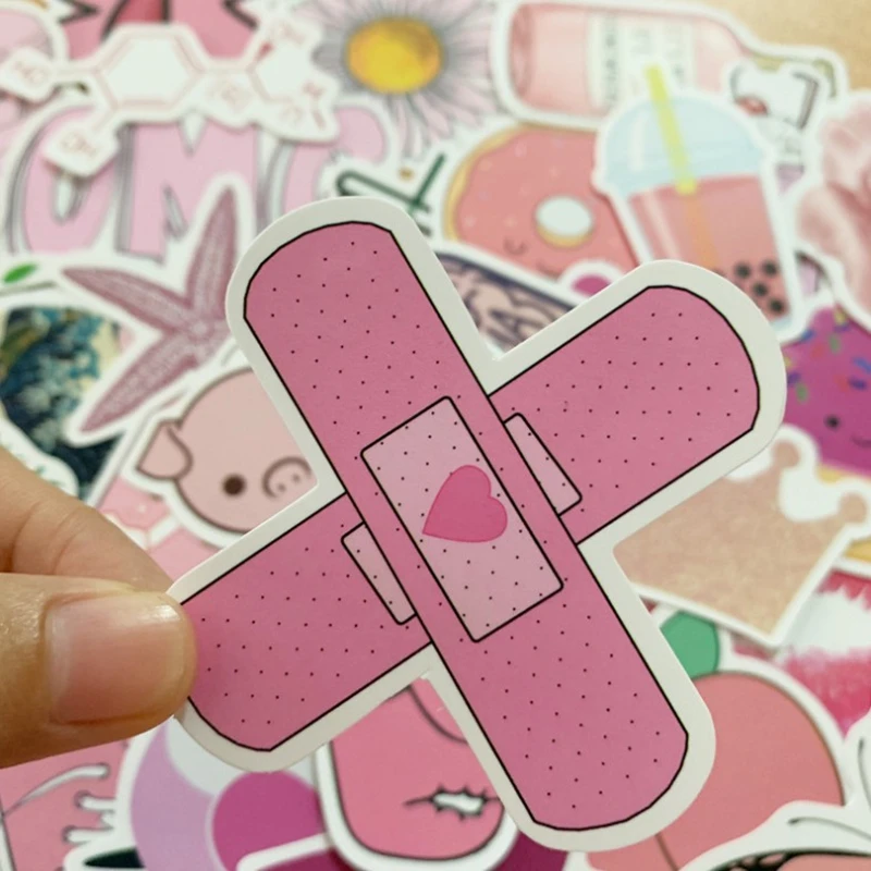 

50pcs/lot Girl Stickers Waterproof Skateboard Scrapbook Suitcase Sticker Kawaii Animal Laptop Computer Stiker for Students