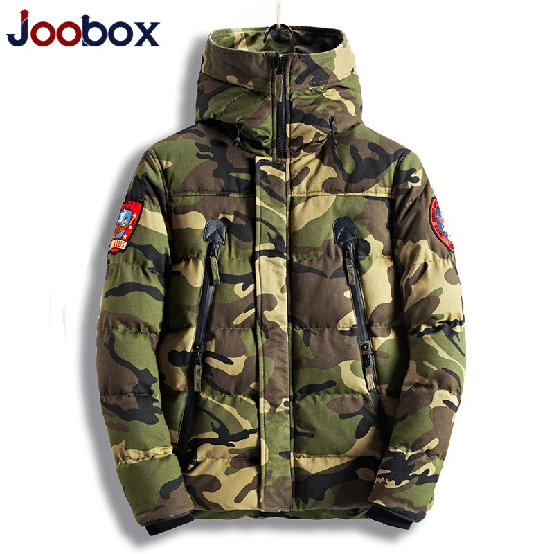 Зимняя куртка в стиле милитари мужская теплая с капюшоном Толстая верхняя одежда