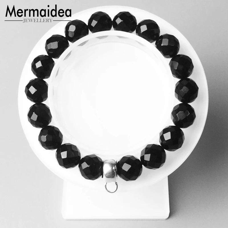 Браслет с черными камнями модные ювелирные изделия для женщин подарок 2020