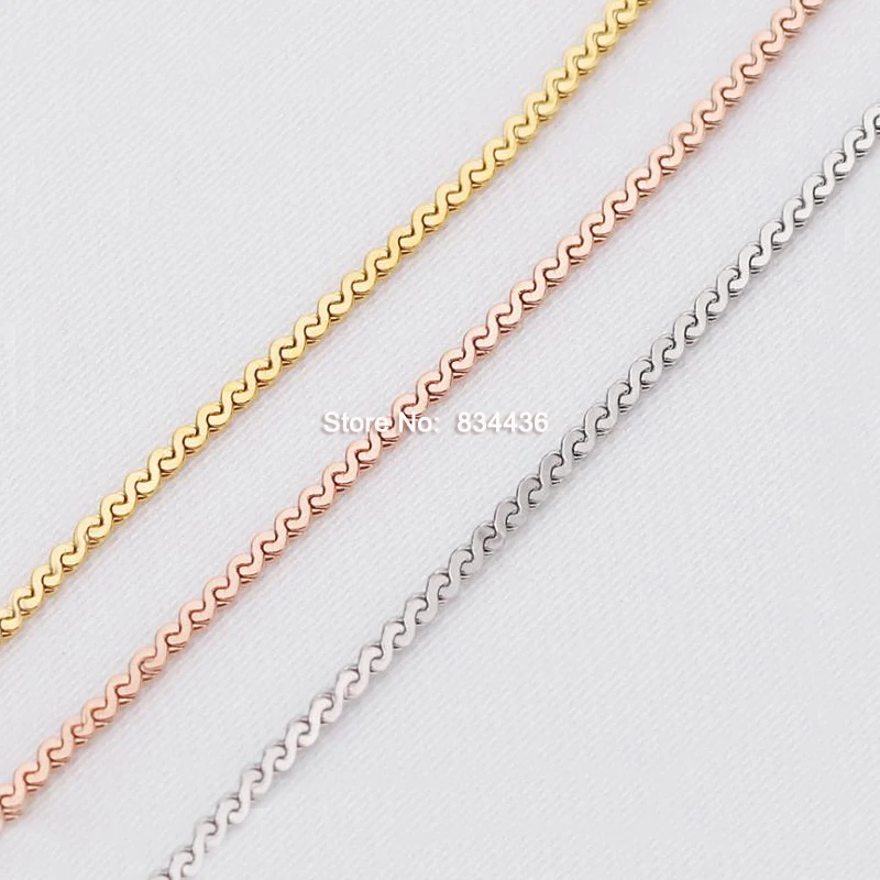 

50 шт., маленькие цепочки из нержавеющей стали, 1,2 мм