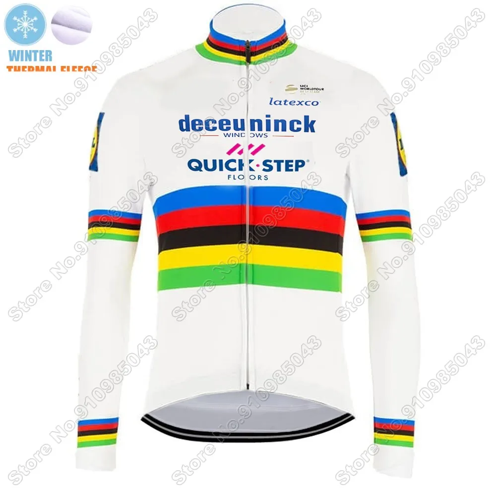 

Winter Quick Step Cycling Jersey 2021 Thermal Sleeve Cycling Clothing Men's Road Bike Sports Wear Maillot Culotte