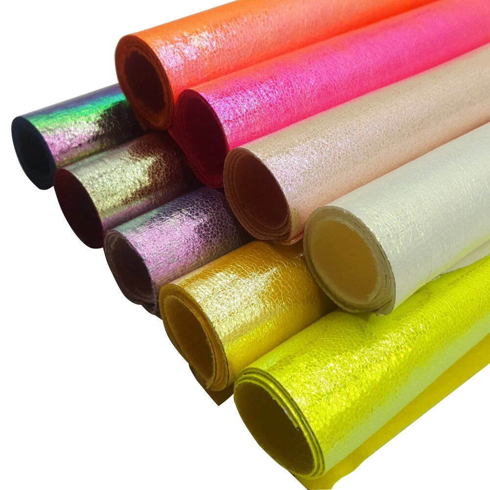 22*30 см Синтетическая кожа неоновый цвет Радуга взрыв трещины материалы A4