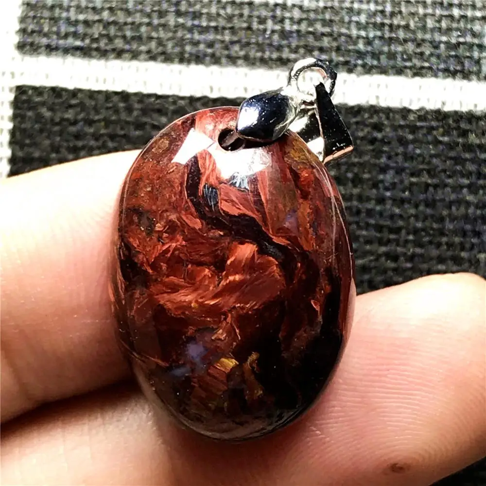 Настоящее натуральное красное ожерелье кулон на цепочке для женщин и мужчин с